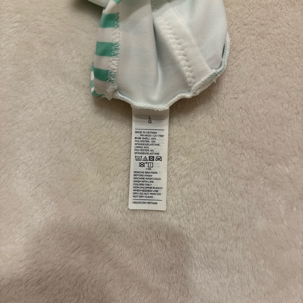 Old Navy Mint and White Striped Top Large NWT - Picture 4 of 4